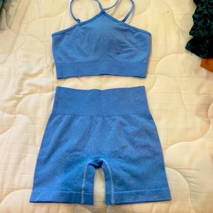 blue workout set
